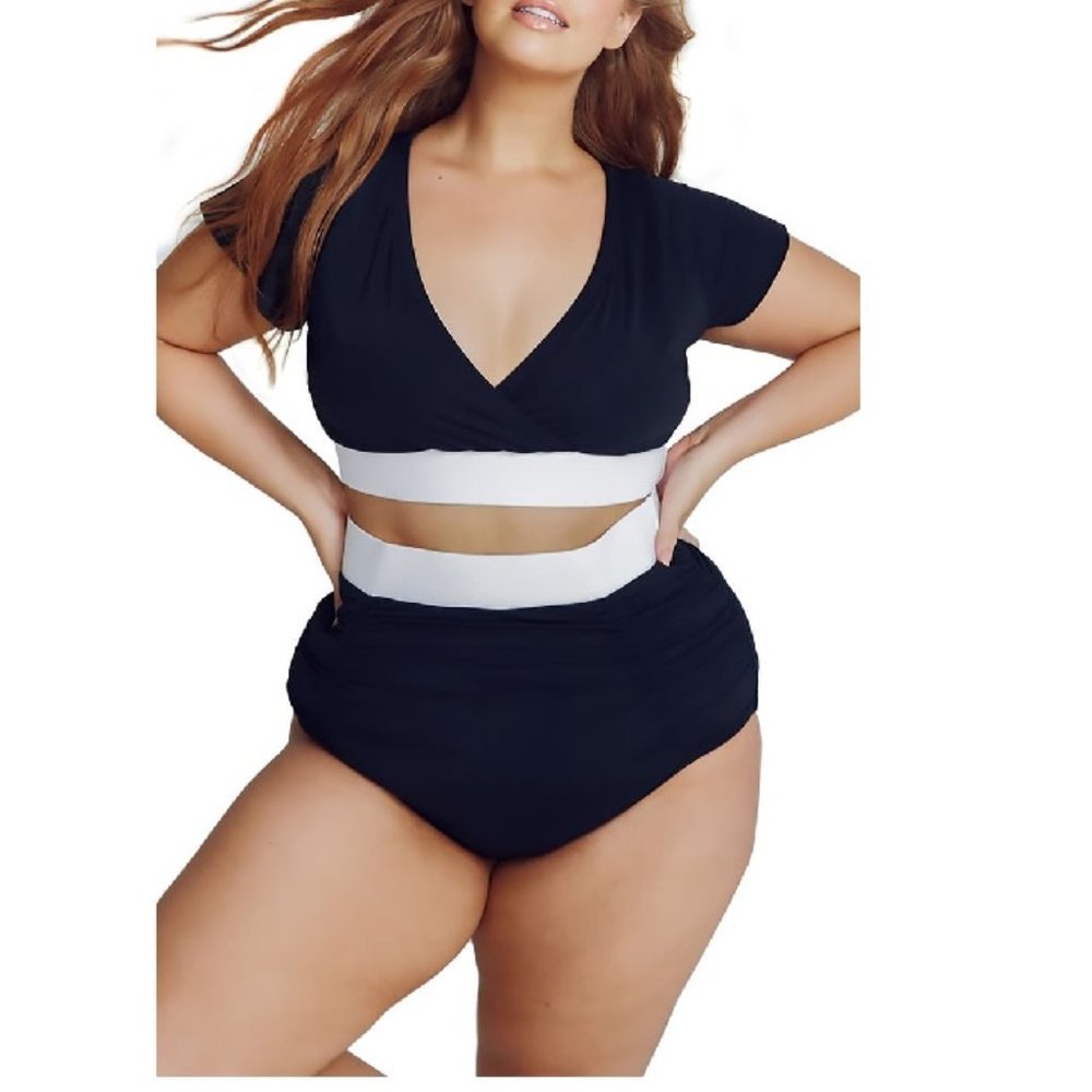 Alpine Butterfly Star Swim Top (PLUS SIZE)